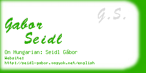 gabor seidl business card