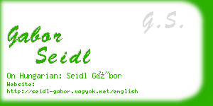 gabor seidl business card